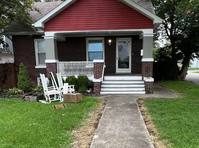 concrete walkway that in need of power washing services near edwardsville illinois