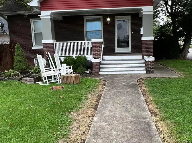 concrete walkway and patio in need of pressure washing services granite city illinois